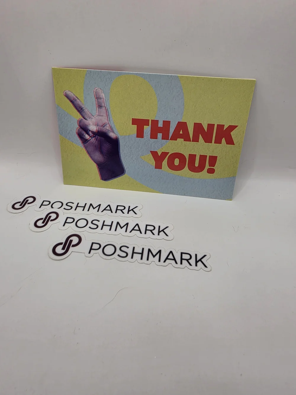 Pack Of 16 Poshmark Thank You Card Set 11 Designs 3 Stickers Logo